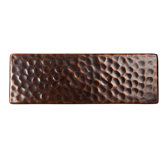 Solid Hammered Copper 6" x 2" Decorative Accent Tile
