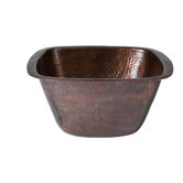 Hand Hammered Copper Medium Square Bar/Prep Sink