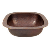 Hand Hammered Copper Extra Large Square Bar/Prep Sink