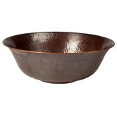 Hand Hammered Copper 16" Round Vessel Sink