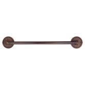 Hammered Copper 18" Towel Bar with Round Backplates