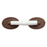 Hammered Copper Toiletpaper Holder with Oval Backplates