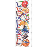 Sports Pennant Growth Chart Wall Art
