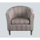April Tub Chair in Pink Stripes