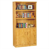 Waterfall 70" H Bookcase with Lower Doors