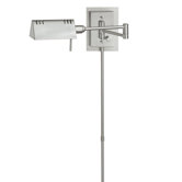 Swing Arm Adjustable Wall Lamp in Satin Chrome