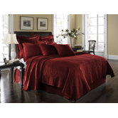 King Charles Matelasse Coverlet Bedding Collection in Scarlett