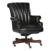 Ribbed Leather Executive Office Chair