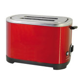 2 Slice Toaster in Red Steel