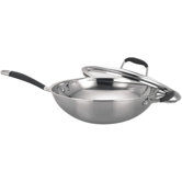 Stainless Steel Wok with Lid