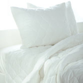 Solid Quilt 3 Piece Quilt Set in White