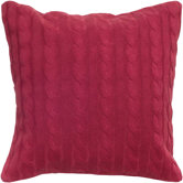 Cable Knit Wooden Button Closure Pillow