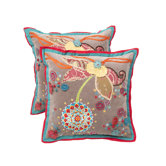 Brown and Red Decorative Accent Pillow