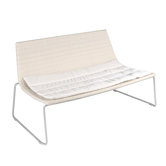 Dynamic Wicker and Aluminum Garden Bench