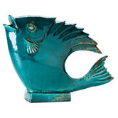 Big Fish Teal Statue