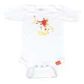 The Messy Line - Sauce Toss Infant Bodysuit Shirt in White