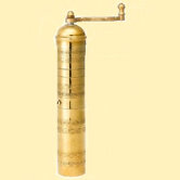 Traditional 11.5" x 2" Brass Coffee and Spice Mills