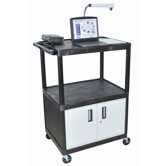 48" High, Low Priced Table with Locking Cabinet/Electric