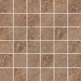 Allora 3" x 3" Unpolished Porcelain Mosaic Tile in Carmello