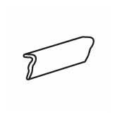 Pozzalo 2" x 6" Counter Rail in Manor Gray