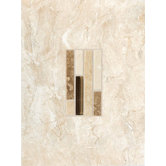 Torre Venato 9" x 12" Glazed Porcelain Decorative Wall Tile in Crema