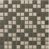 Lucente 1" x 1" Glossy Mosaic Blend in Pewter Fog