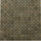 Lucente 1" x 1" Glossy Mosaic in Pewter