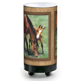 Mare and Foal Horse Accent Table Lamp