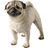 Original Size Pug Sculpture in Fawn