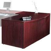 Bow Front Desk with Corner Extension