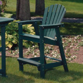 Adirondack Shell Back Outdoor Bar Chair - EnviroWood