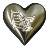American Pride Heart Keepsake Urn