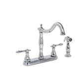 Charlestown Two Handle Centerset Kitchen Faucet with Matching Spray