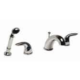 Sanibel Double Handle Diverter Roman Tub Faucet with Personal Side Shower Head