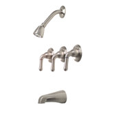 Sanibel Three-Handle Volume Control Tub and Shower Faucet