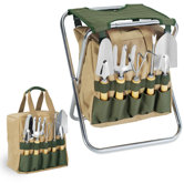 Gardener Seat and Tools in Green