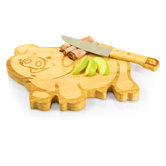 Piggy Cutting Board with Knife