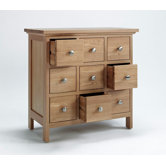 Sherwood Oak Nine Drawer DVD/CD Cabinet