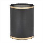 Sophisticates 12" Waste Basket in Black