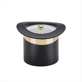 Sophisticates Top Hats Ice Bucket with Brass Band in Black