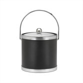 Sophisticates 9" Ice Bucket with Metal Cover in Black