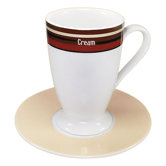 Coffee Bar No.7 Stripes Irish Cup and Saucer (Set of 2 )