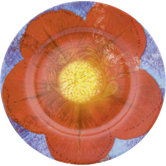 Flowers Side Plate in Rouge