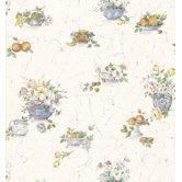 Kitchen and Bath Resource II Fruit and Floral Wallpaper