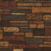 Textures, Techniques and Finishes Stone Wall Wallpaper in Autumn Earthy Tone