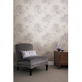 Zinc Deliah Watercolor Dahlia Wallpaper