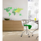 Euro World Map Wall Decals
