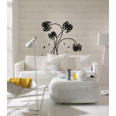 Euro Black Flowers Wall Decals