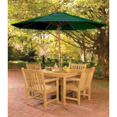Classic Patio 6 Piece Dining Set with Umbrella