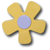 Pastel Daisy Drawer Knob in Yellow